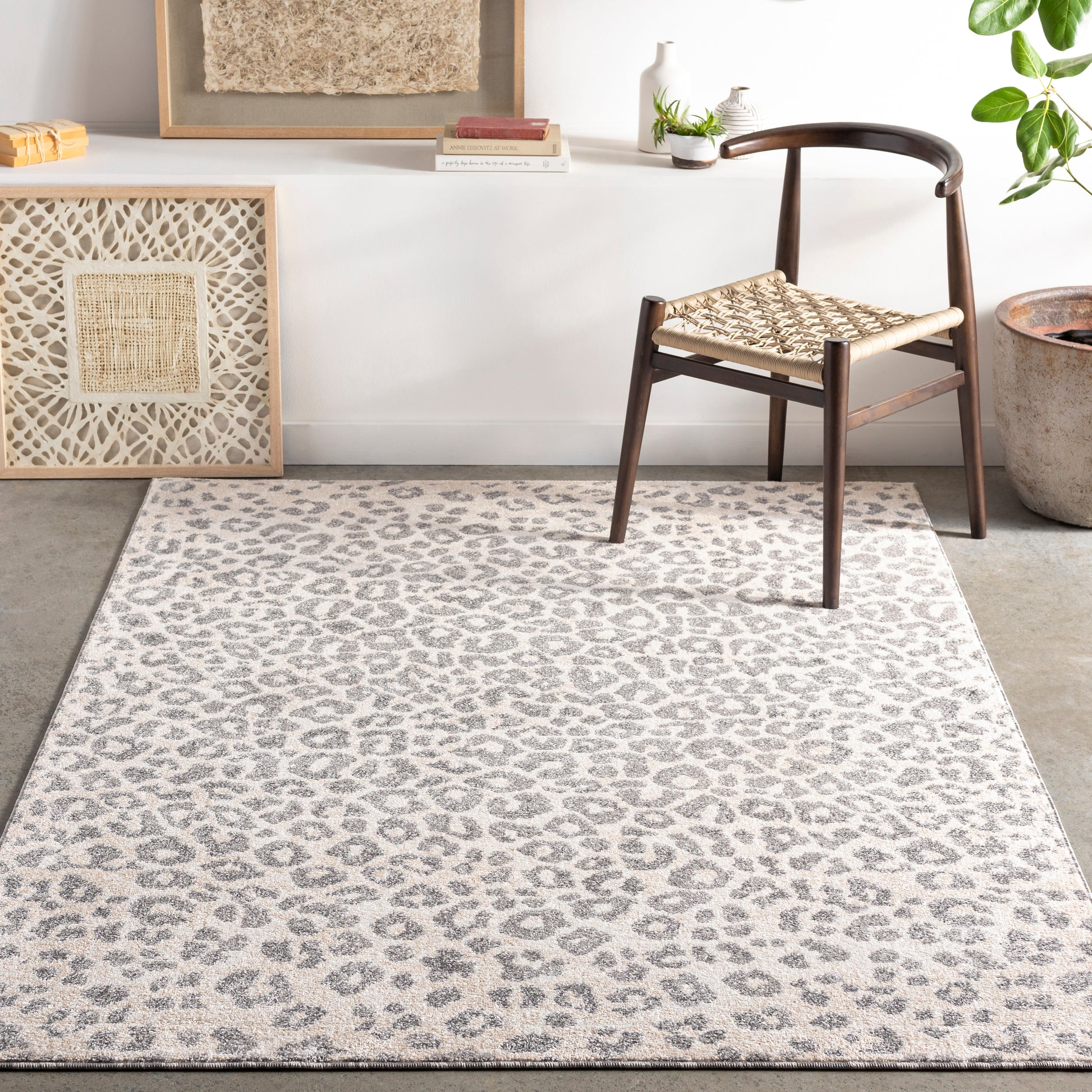 Surya Positano Psn-2305 Charcoal, Medium Gray, Light Gray, Ivory Area Rug