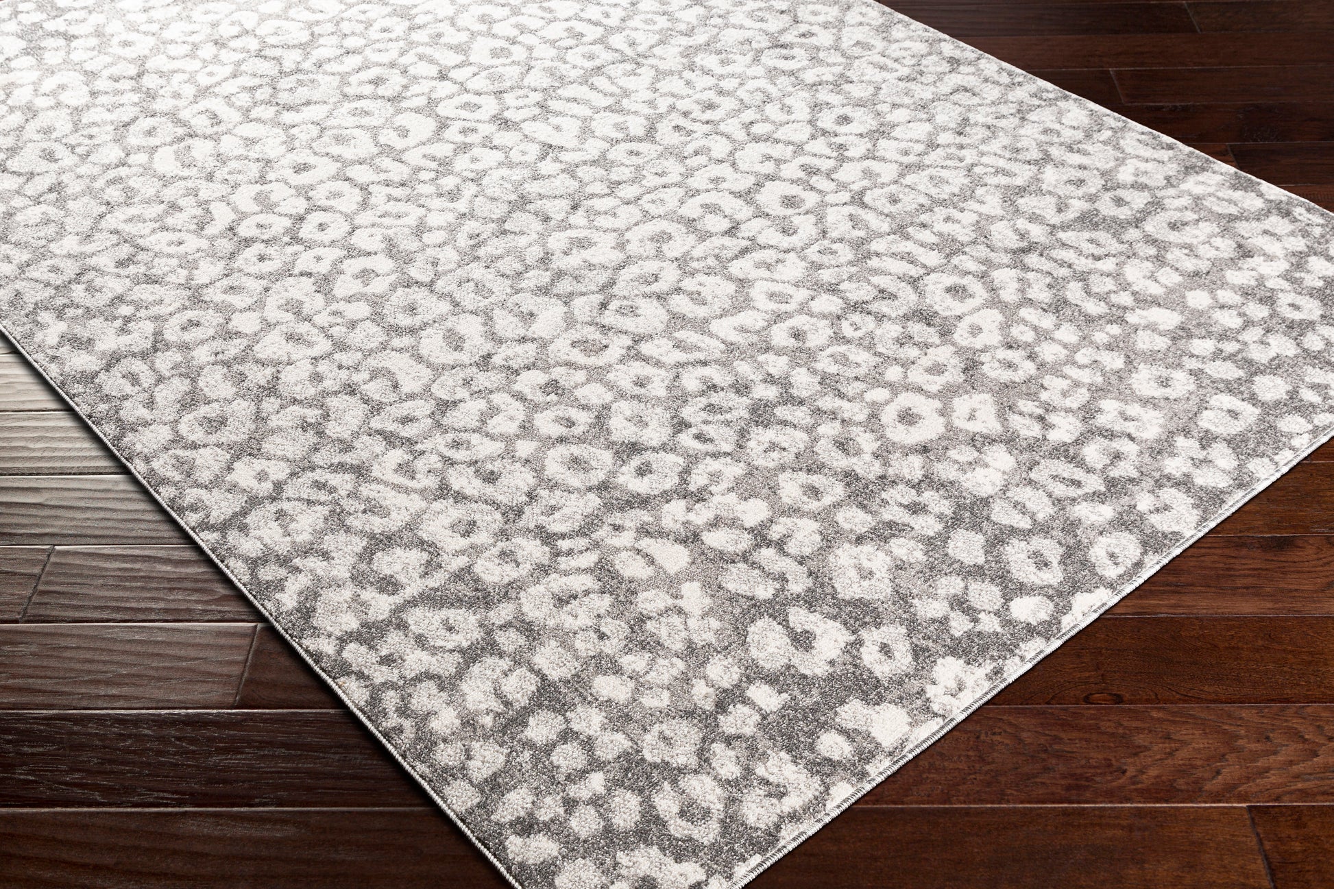 Surya Positano Psn-2307 Medium Gray, White Area Rug