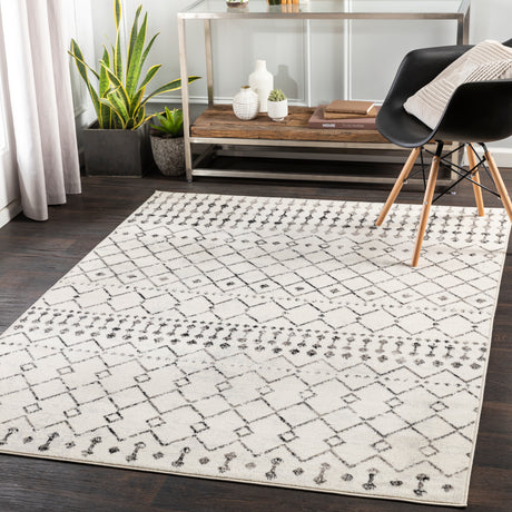 Surya Pisa Pss-2300 Black, Ivory, Medium Gray, Light Gray Rugs.