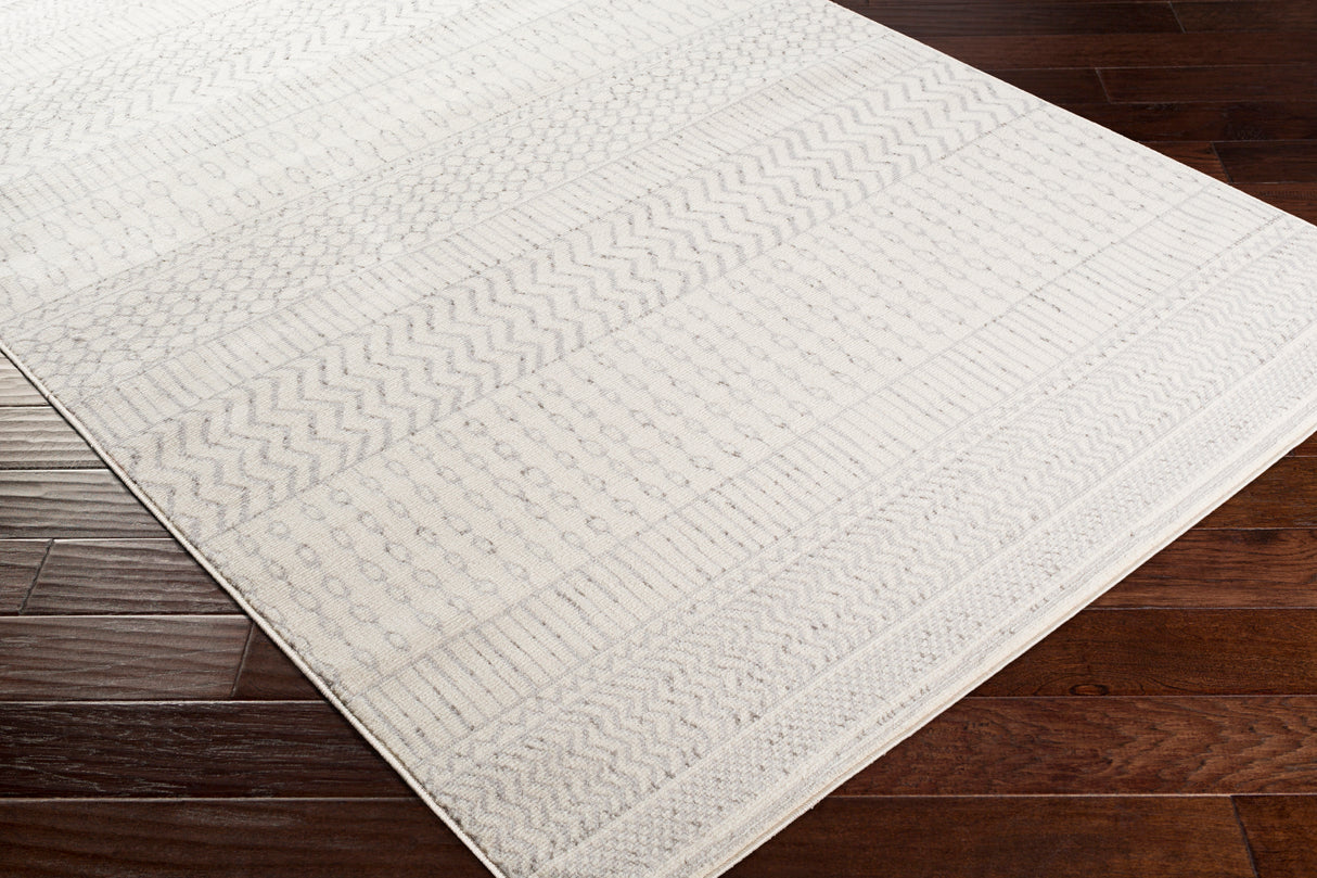 Surya Pisa Pss-2301 Medium Gray, Ivory, Light Gray Rugs.