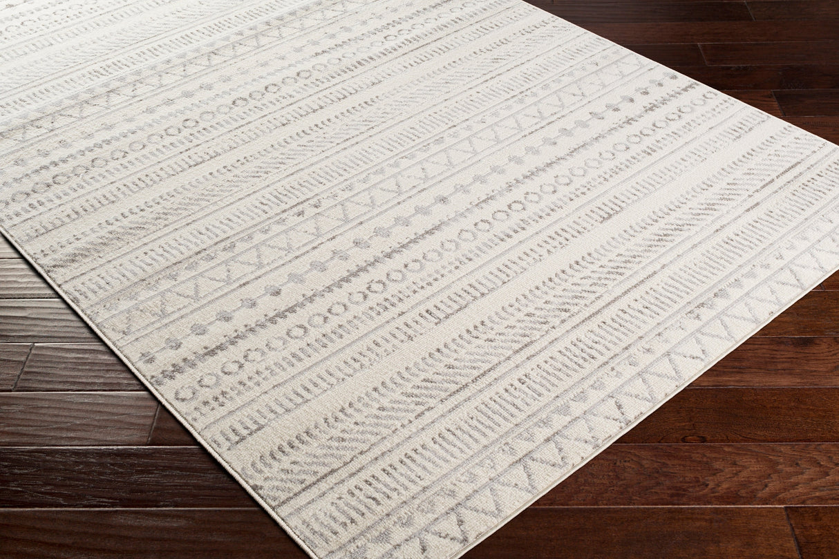 Surya Pisa Pss-2304 Medium Gray, Ivory, Light Gray Rugs.