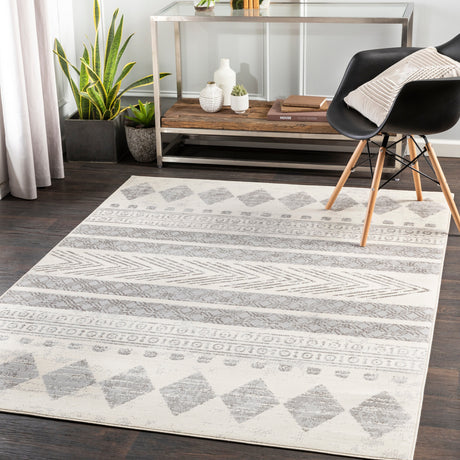 Surya Pisa Pss-2306 Medium Gray, Light Gray, Ivory Rugs.