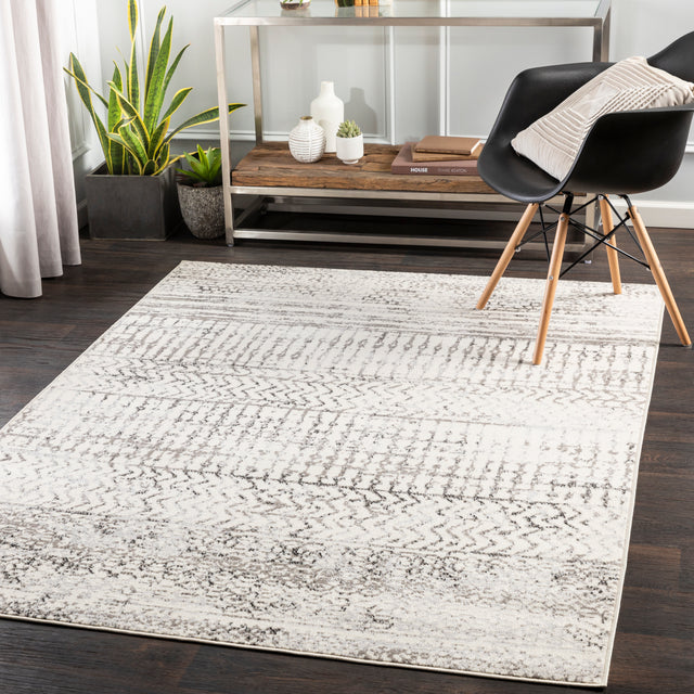 Surya Pisa Pss-2310 Medium Gray, Black, Light Gray, Ivory Rugs.