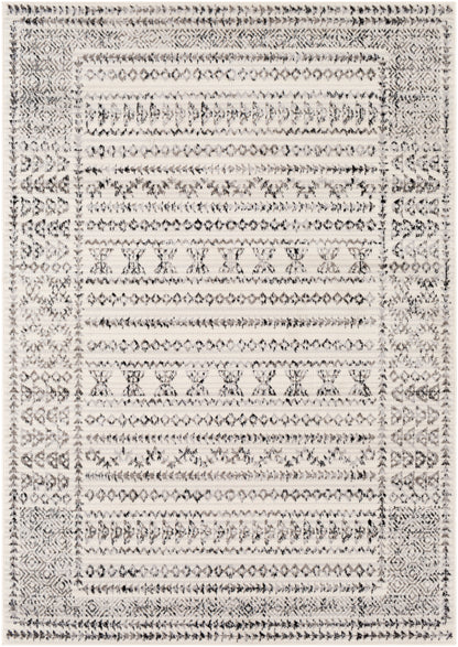 Surya Pisa Pss-2313 Medium Gray, Black, Ivory, Light Gray Area Rug