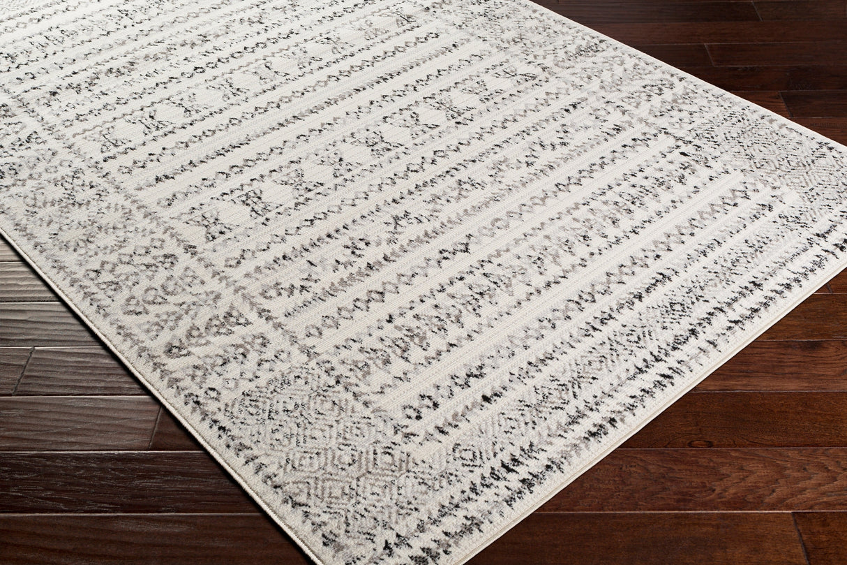 Surya Pisa Pss-2313 Medium Gray, Black, Ivory, Light Gray Rugs.