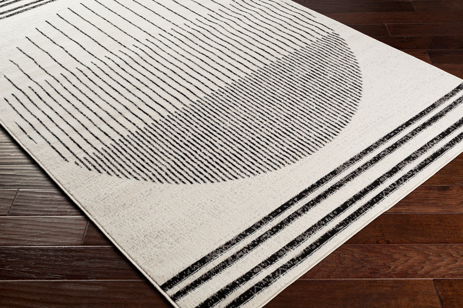 Surya Pisa Pss-2315 Black, Ivory, Medium Gray, Light Gray Rugs.