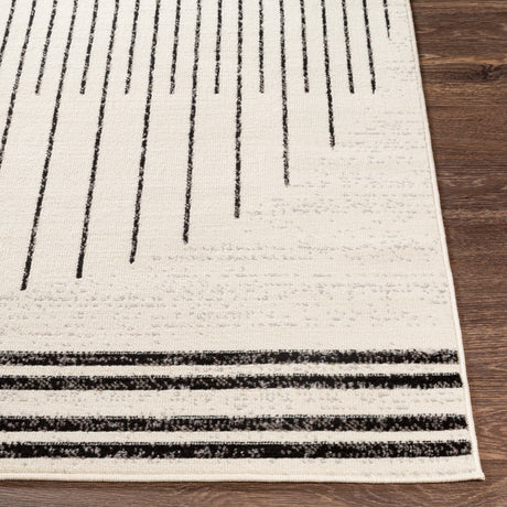 Surya Pisa Pss-2315 Black, Ivory, Medium Gray, Light Gray Rugs.