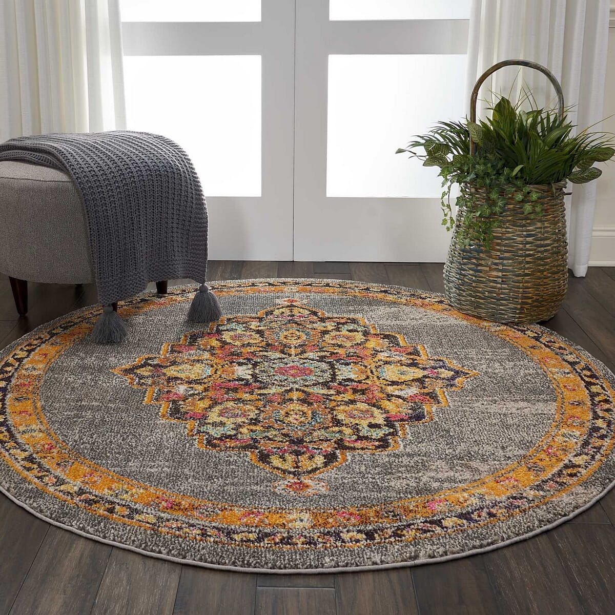 Nourison Passionate Pst01 Grey Area Rug