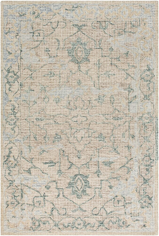 Surya Piastrella Pst-2303 Dark Green, Sage, Medium Gray Rugs.