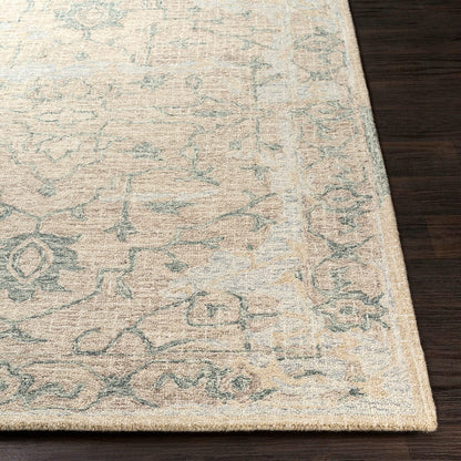 Surya Piastrella Pst-2303 Dark Green, Sage, Medium Gray Vintage / Distressed Area Rug