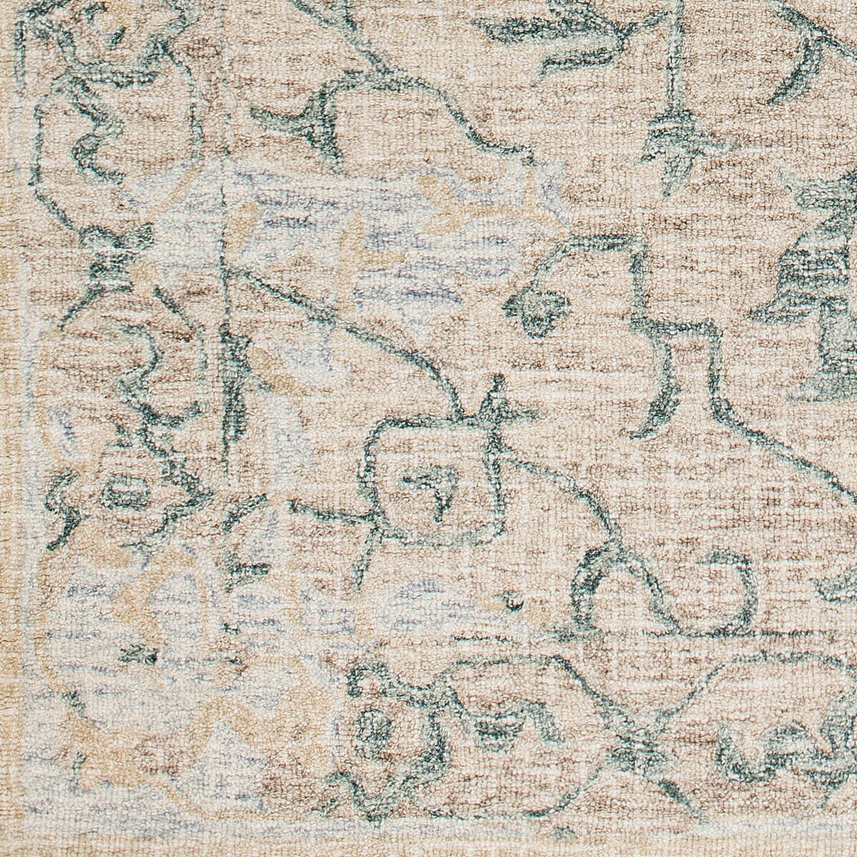 Surya Piastrella Pst-2303 Dark Green, Sage, Medium Gray Vintage / Distressed Area Rug