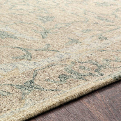 Surya Piastrella Pst-2303 Dark Green, Sage, Medium Gray Vintage / Distressed Area Rug