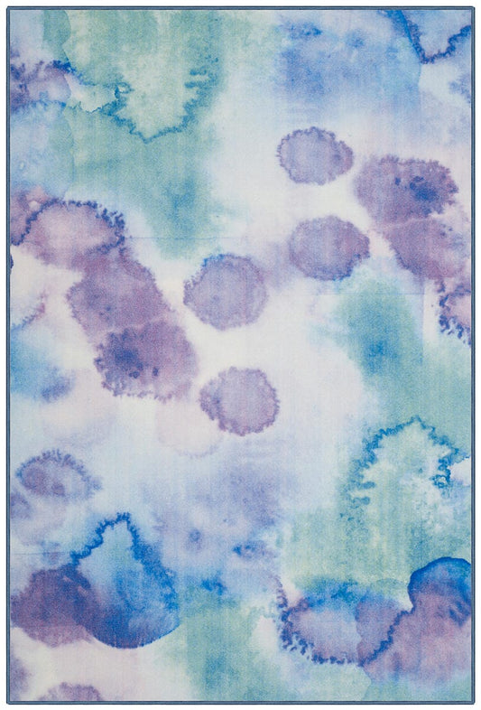 Safavieh Paint Brush Ptb120C Blue / Lavender Organic / Abstract Area Rug