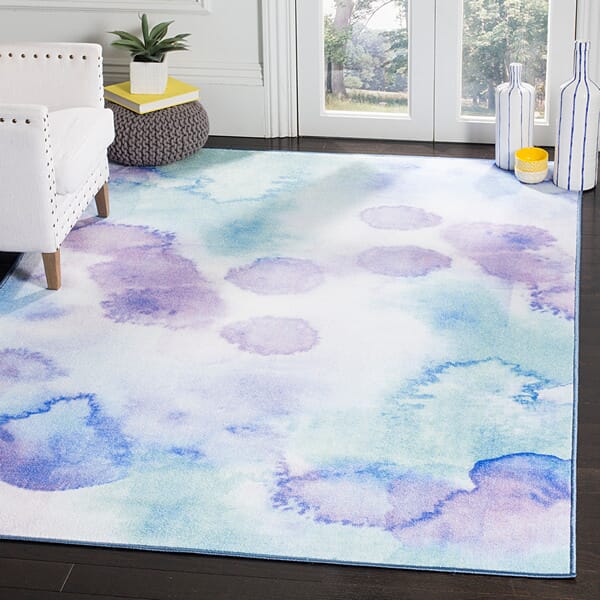 Safavieh Paint Brush Ptb120C Blue / Lavender Organic / Abstract Area Rug