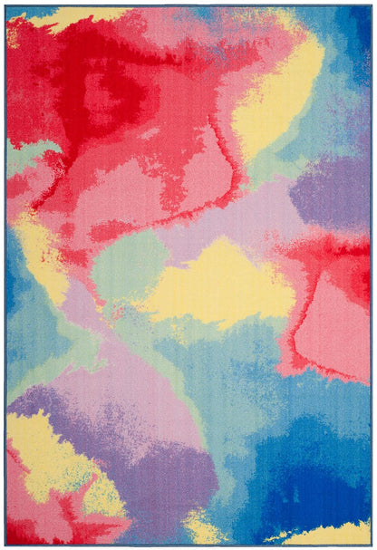 Safavieh Paint Brush Ptb121A Fuchsia / Yellow Organic / Abstract Area Rug