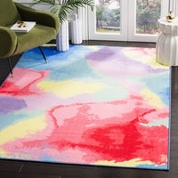 Safavieh Paint Brush Ptb121A Fuchsia / Yellow Organic / Abstract Area Rug