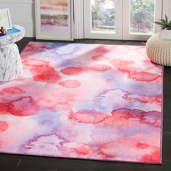 Safavieh Paint Brush Ptb122A Fuchsia / Lavender Organic / Abstract Area Rug