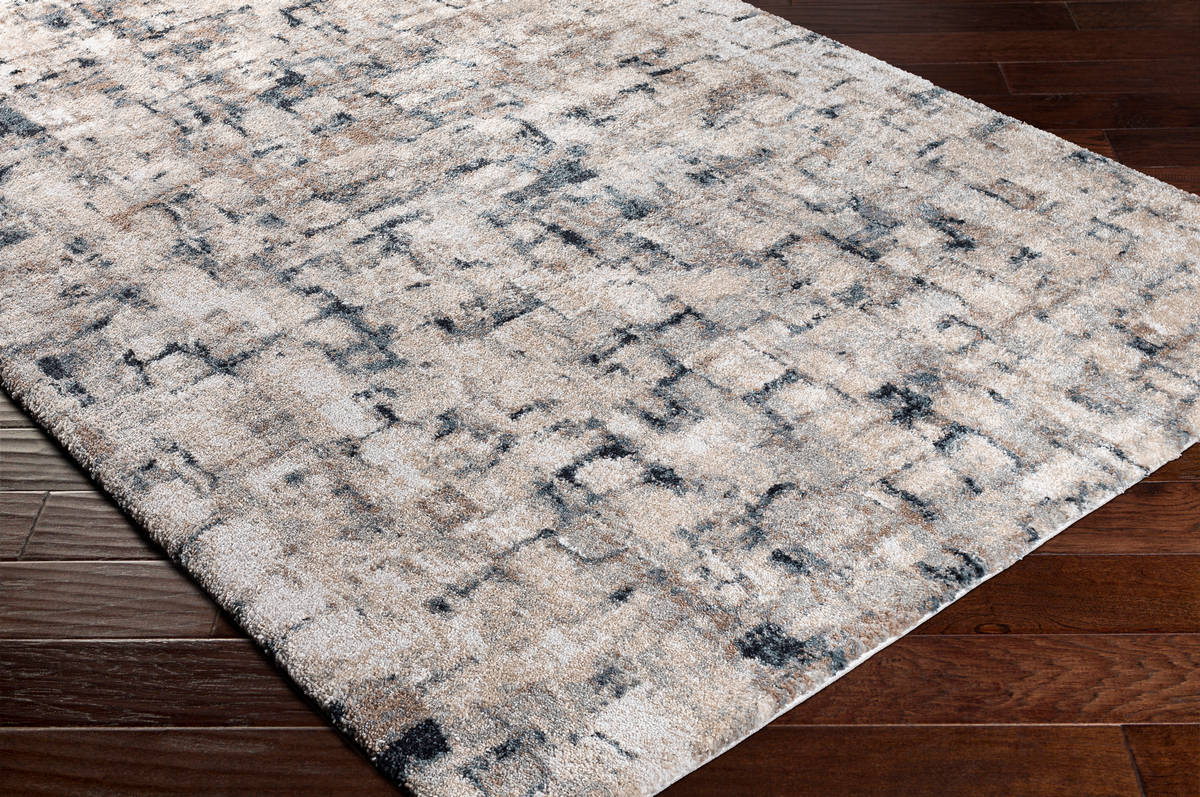 Surya Portofino Ptf-2313 Black, Teal, Taupe, Medium Gray Rugs.