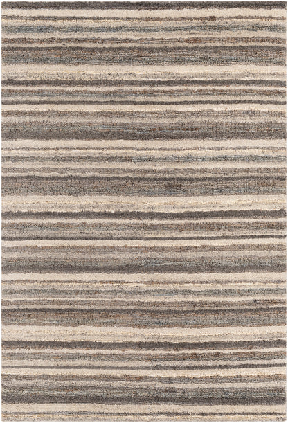 Surya Petra Ptr-2300 Charcoal, Medium Gray, Light Gray, Tan Area Rug