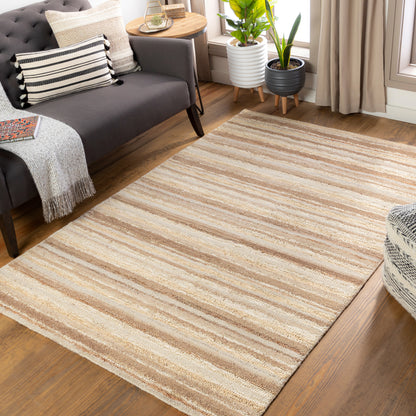 Surya Petra Ptr-2301 Dark Brown, Tan, Beige, Cream Area Rug