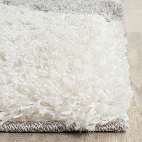 Safavieh Portofino Shag Pts213A Ivory / Grey Rugs.