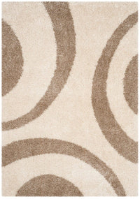 Safavieh Portofino Shag Pts213B Ivory / Beige Geometric Area Rug