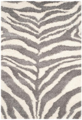 Safavieh Portofino Shag Pts215A Ivory / Grey Rugs.