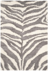Safavieh Portofino Shag Pts215A Ivory / Grey Rugs.