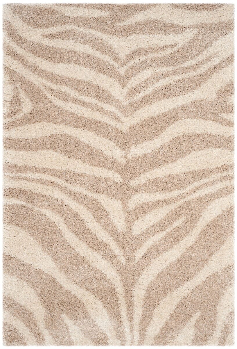 Safavieh Portofino Shag Pts215B Ivory / Beige Rugs.