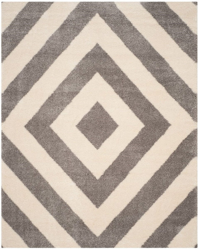 Safavieh Portofino Shag Pts217A Ivory / Grey Rugs.