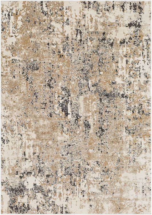 Surya Pune Pun-2300 Beige, Taupe, Camel, Dark Brown Organic / Abstract Area Rug