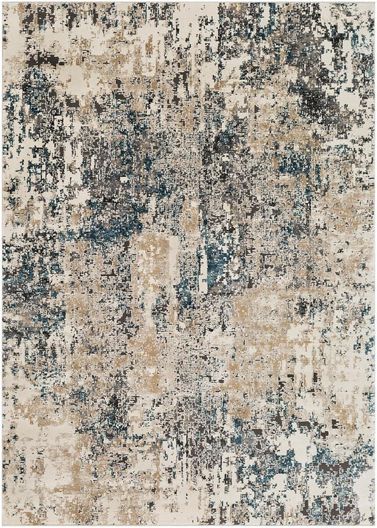 Surya Pune Pun-2301 Taupe, Charcoal, Beige, Camel Organic / Abstract Area Rug