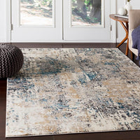 Surya Pune Pun-2301 Taupe, Charcoal, Beige, Camel Organic / Abstract Area Rug