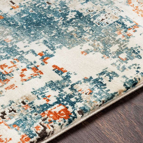 Surya Pune Pun-2302 Teal, Aqua, Beige, Taupe Rugs.