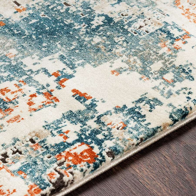 Surya Pune Pun-2302 Teal, Aqua, Beige, Taupe Rugs.