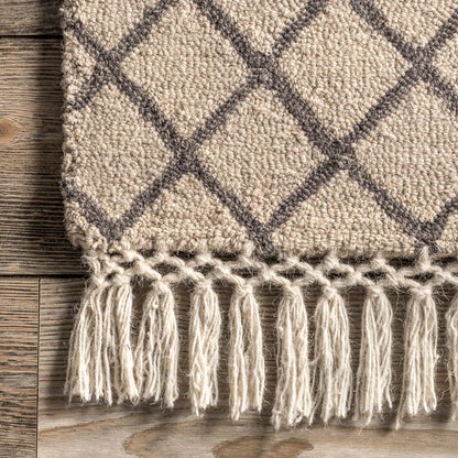 Nuloom Emmeline Trellis Nem2702A Beige Area Rug