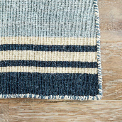 Jaipur Pura Vida Salada Pv31 Vanilla Ice / Dark Denim Striped Area Rug