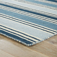 Jaipur Pura Vida Salada Pv31 Vanilla Ice / Dark Denim Striped Area Rug