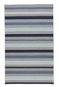 Jaipur Pura Vida Salada Pv31 Vanilla Ice / Dark Denim Striped Area Rug