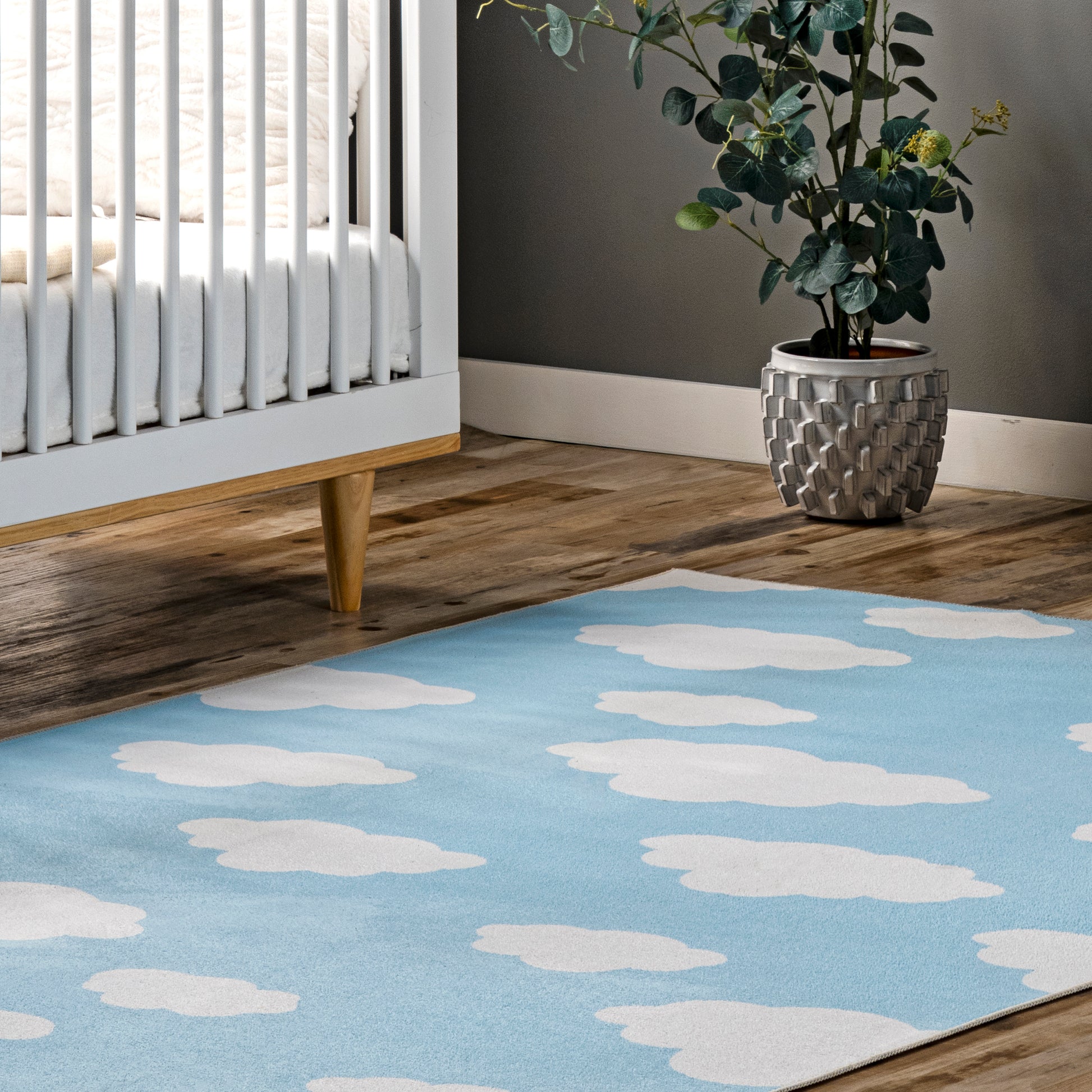 AreaRugs.com Wavaj Nwa1198A Light Blue Area Rug