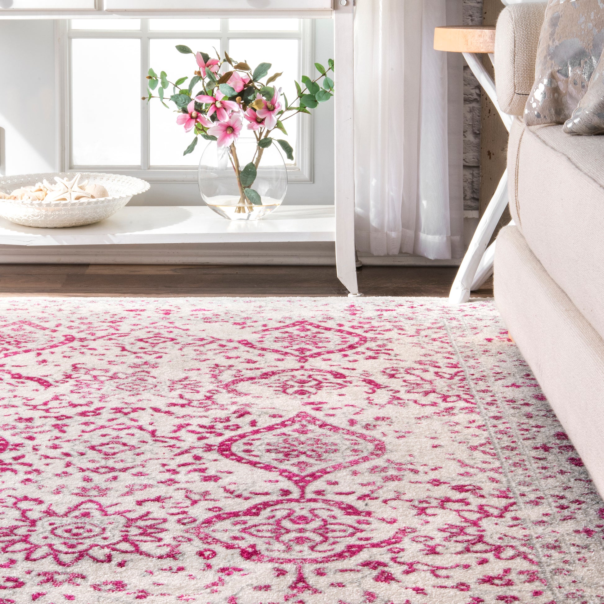 Nuloom Odell Vintage Nod3127D Pink Area Rug