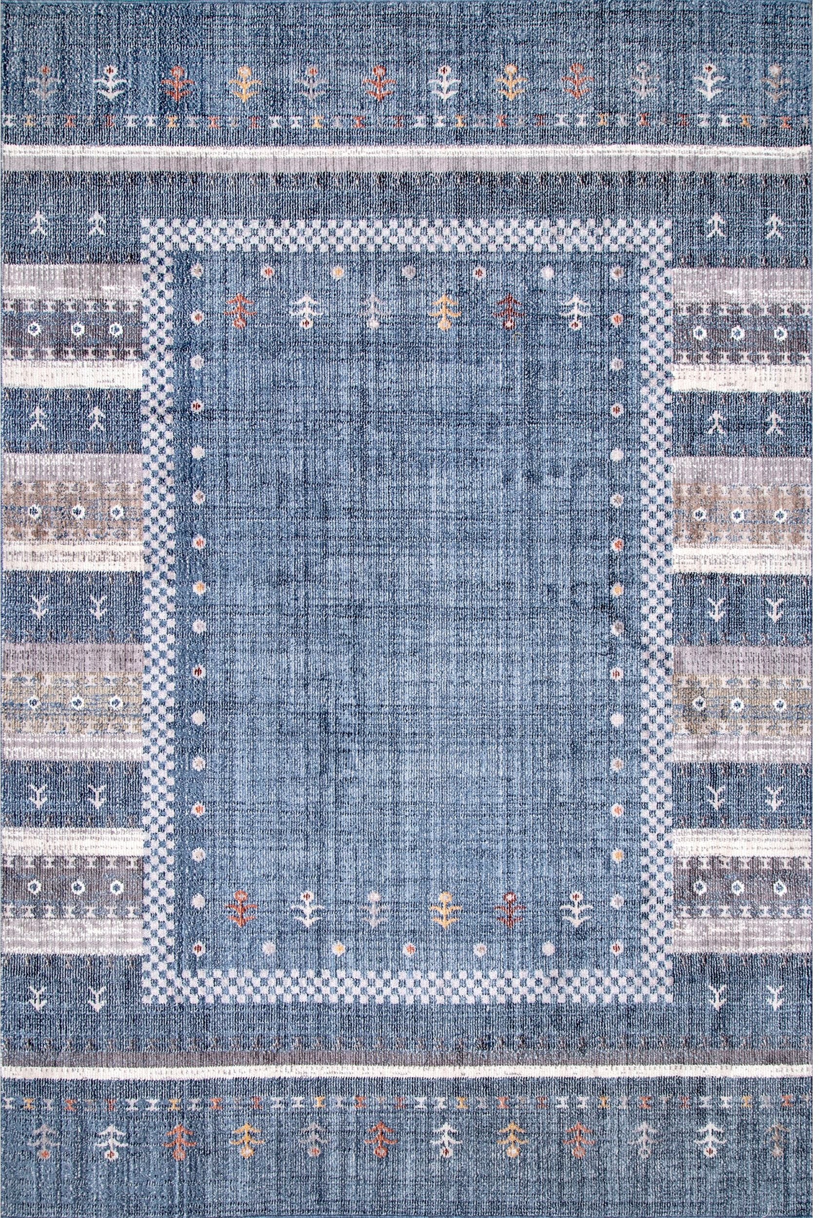 Nuloom Evelynn Tribal Vintage Nev2968A Blue Area Rug