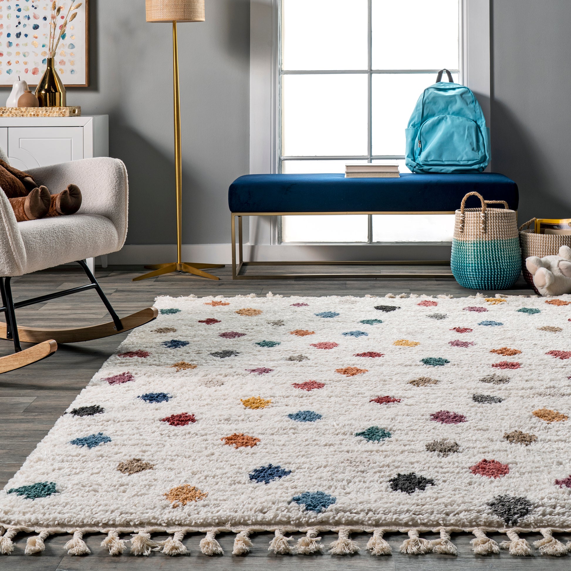 Nuloom Lochlan Polka Dotted Nlo2977A Beige Area Rug