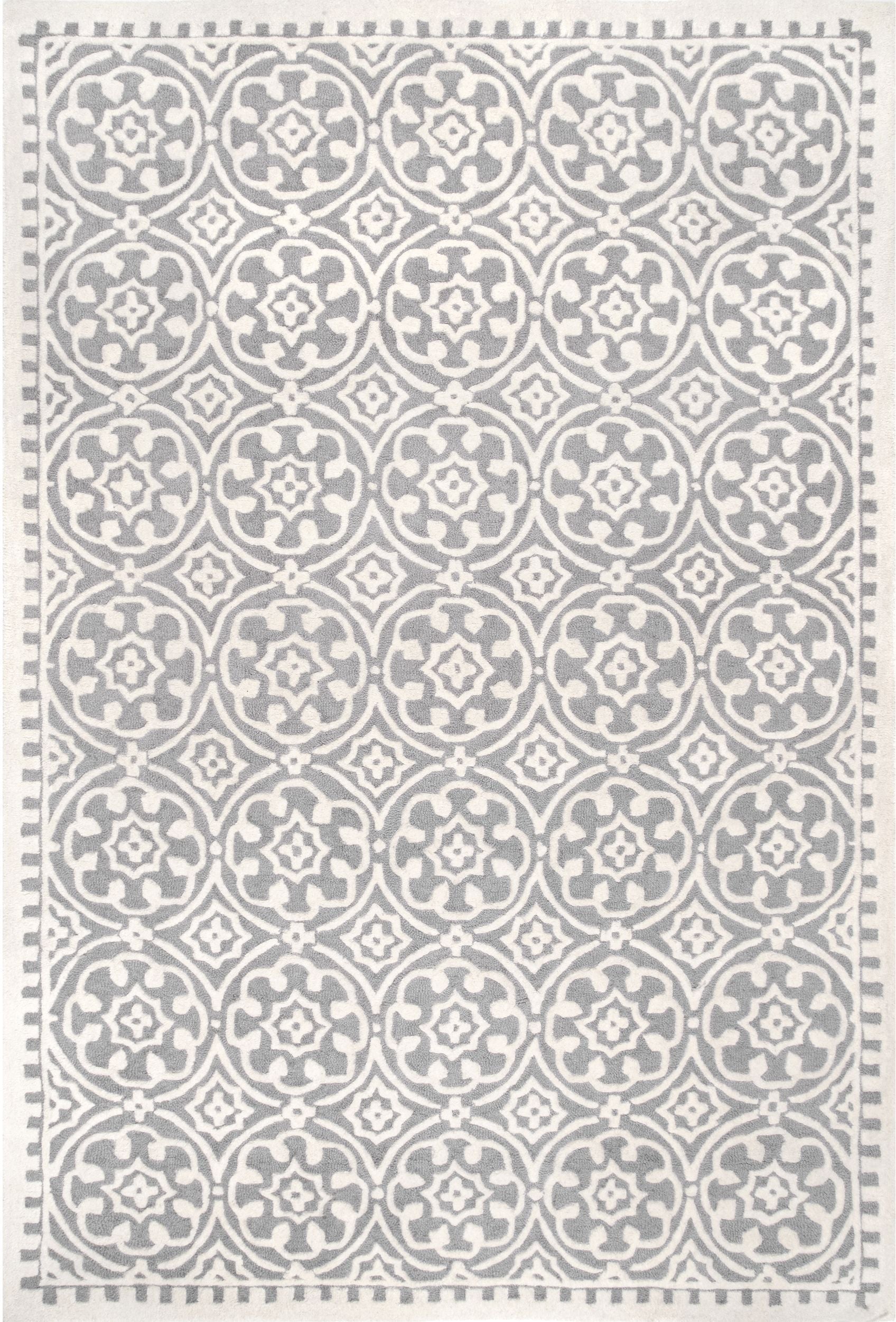 Nuloom Lee Rosette Nle2673A Ivory Area Rug