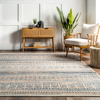 Nuloom Lily Stripes Tribal Nli1733A Beige Area Rug