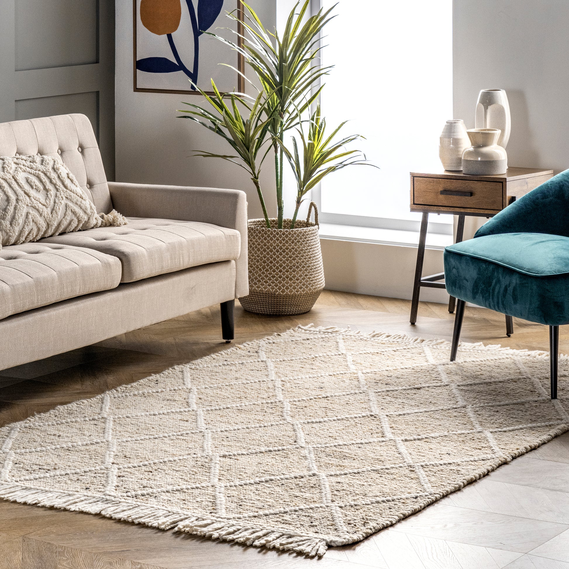 Nuloom Brooklyn Trellis Nbr2085A Beige Area Rug