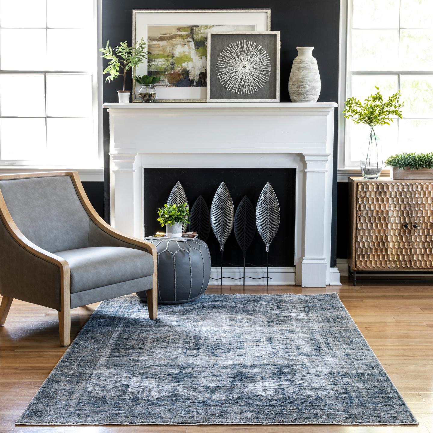 Nuloom Judith Shrouded Nju3399A Dark Gray Area Rug