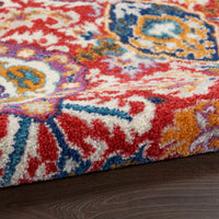 Nourison Passion Psn32 Red Multi Colored Area Rug