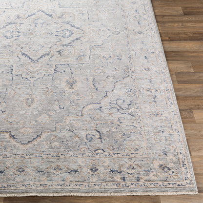 Surya Palazzo Pzl-2300 Taupe, Camel, Pale Blue, Denim Area Rug