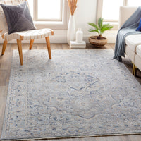 Surya Palazzo Pzl-2300 Taupe, Camel, Pale Blue, Denim Area Rug